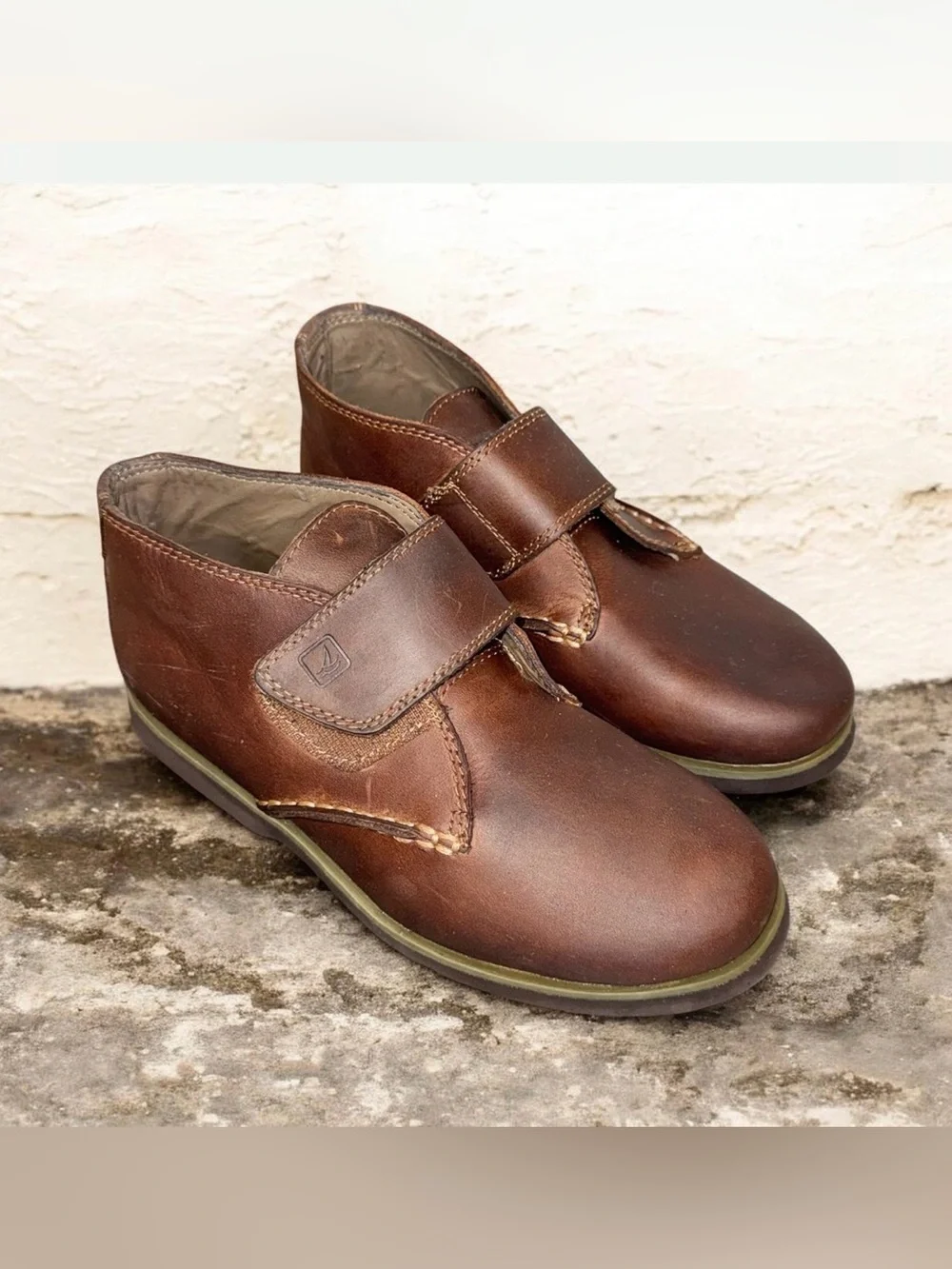 SPERRY Top Sider Gunnel Oxford mid leather boots youth boys shoes size 2.5